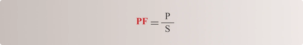 فرمول ضریب توان (PF)